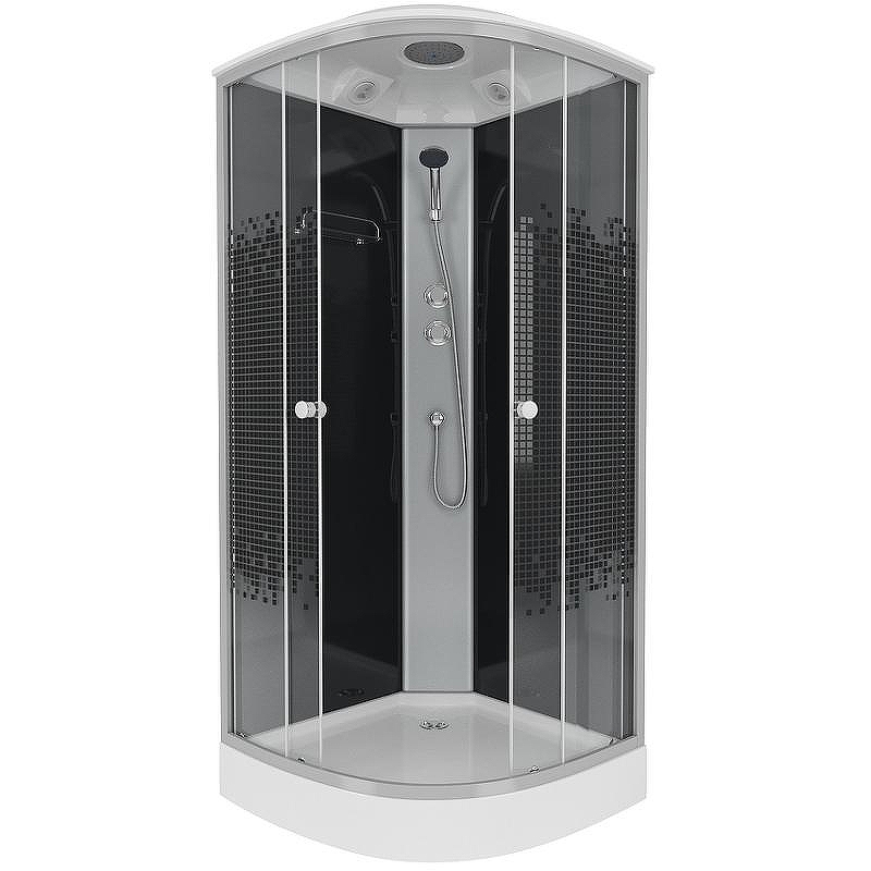 Душевая кабина Niagara Eco NG-4501-14BK BLACK размер 90*90*200 см, низкий поддон 13 см