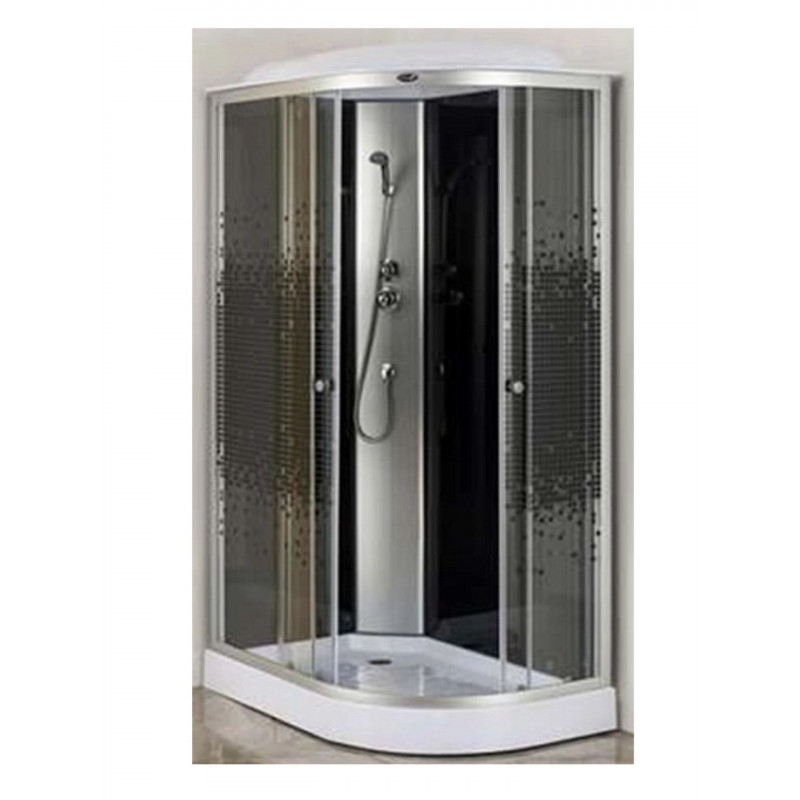 Душевая кабина Niagara Eco NG-4512-08L BLACK размер 120*80*215 см, низкий поддон 13 см