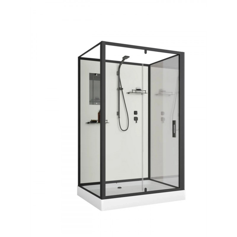 Душевая кабина Niagara Standart ST100/80/15Q/BL/BK  размер 100*80*200 см, низкий поддон 15 см