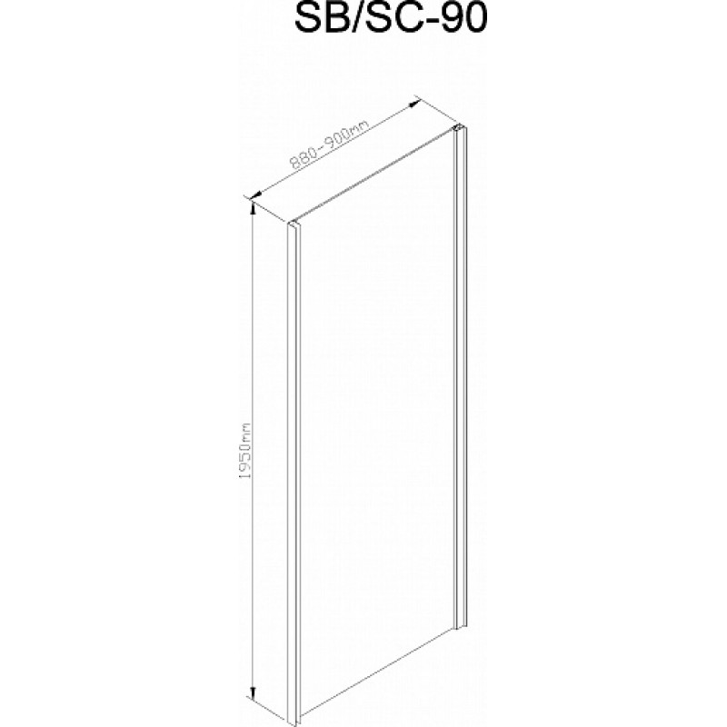 Боковая стенка SC 90 Chrome