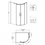 Душ.ограждение GR-4110L Galaxy 110*80*190 двери раздвижные 2 места