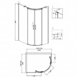 Душ.ограждение GR-4121L Galaxy 120*90*190 двери раздвижные 2 места