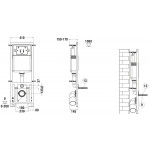 Унитаз с инсталляцией WeltWasser и кнопкой смыва (MARBERG 410 + GELBACH 043 MT-WT + MAR 410 SE GL-WT)