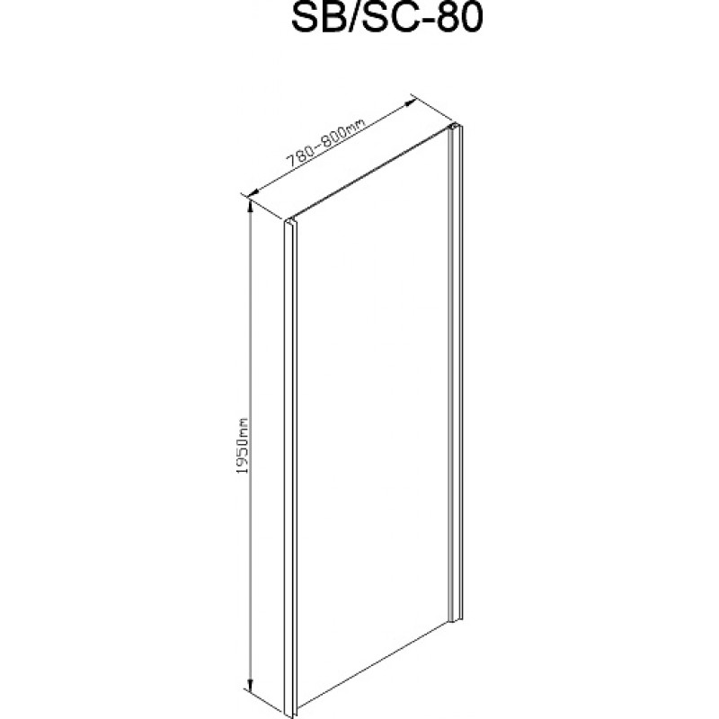 Боковая стенка SC 80 Chrome