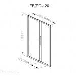 Дверь в нишу FC 120-140 Chrome