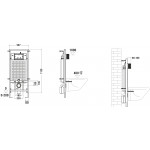 Инсталляция для подвесного унитаза с кнопкой хром WW MARBERG 507 RD CR