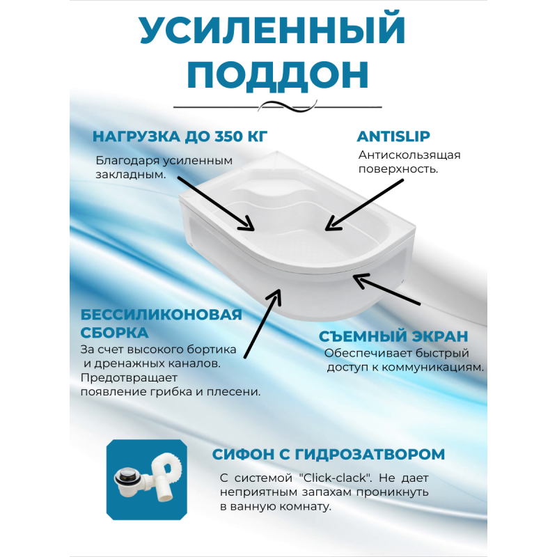 NARA Б/К XL 100/80/44 MT L Душевая кабина с поддоном