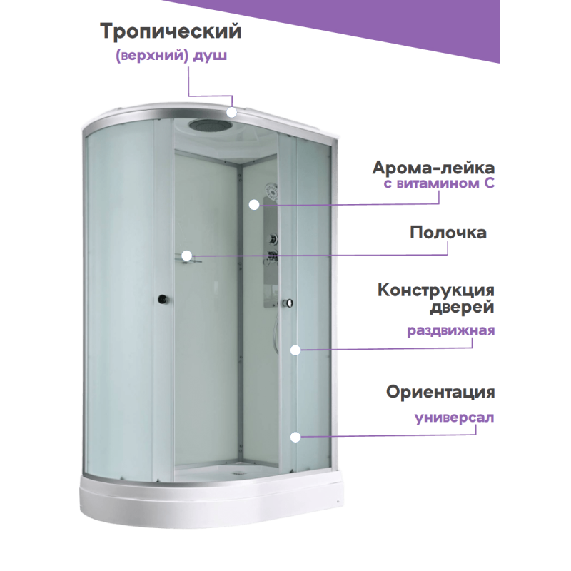Душевая кабина D2012R стандартная
