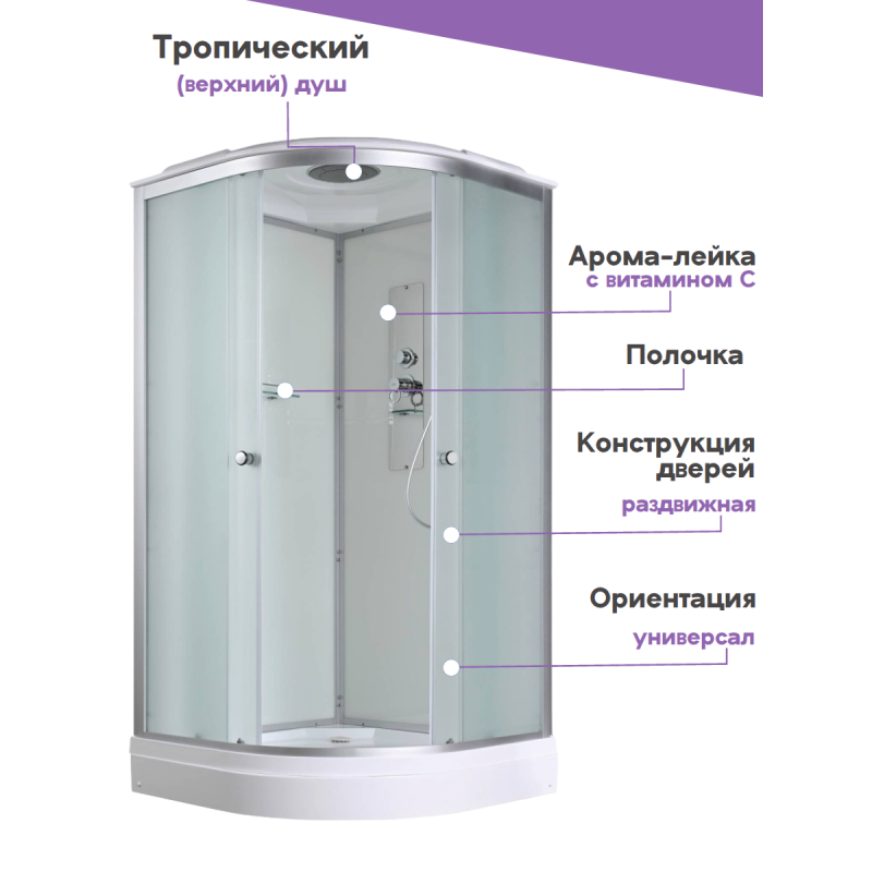 Душевая кабина D2090 стандартная