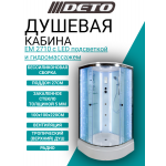 Душевая кабина DETO EM2710 LED с гидромассажем