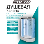 Душевая кабина DETO ЕМ2712 L N с LED подсветкой и гидромассажем