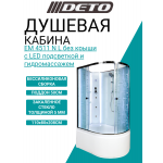 Душевая кабина DETO ЕМ4511 L N с LED-подсветкой и гидромассажем