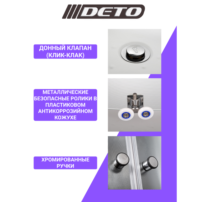 Душевая кабина DETO B10S BLACK