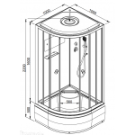 Душевая кабина DETO B10 BLACK