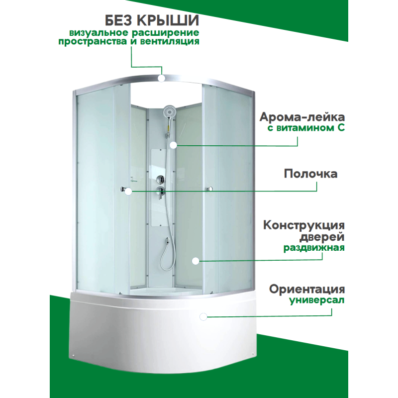 Душевая кабина C5090 N без крыши