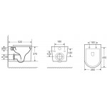 Унитаз с инсталляцией WeltWasser и кнопкой смыва (MARBERG 410 + NESENBACH 004 GL-WT + MAR 410 SE-CR)