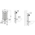 Унитаз с инсталляцией WeltWasser и кнопкой смыва (MARBERG 507 + NESENBACH 004 GL-WT + MAR 507 SE-CR)