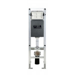 Унитаз с инсталляцией WeltWasser и кнопкой смыва (AMBERG 350 ST + GELBACH 043 GL-WT + AMBERG RD-MT CR)
