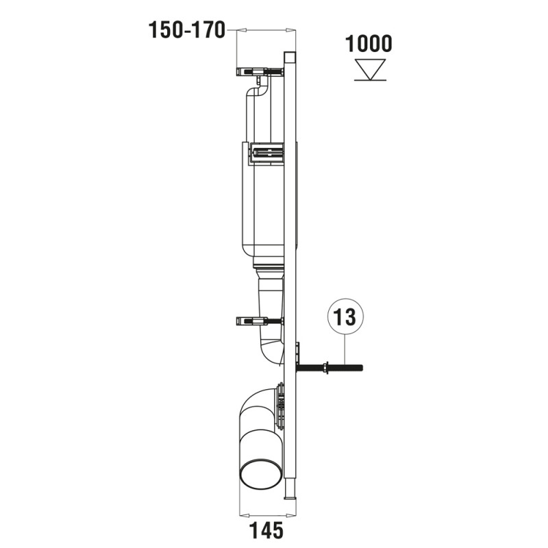 Унитаз с инсталляцией WeltWasser и кнопкой смыва (MARBERG 410 + BAARBACH 004 GL-WT + MAR 410 SE-CR)
