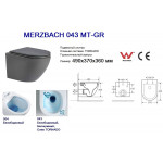 Унитаз с инсталляцией WeltWasser и кнопкой смыва (AMBERG 350 + MERZBACH 043 MT-GR + AMBERG RD-BL)