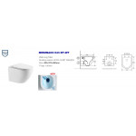 Унитаз с инсталляцией WeltWasser и кнопкой смыва (AMBERG 350 + MERZBACH 043 MT-WT + AMBERG RD-CR)