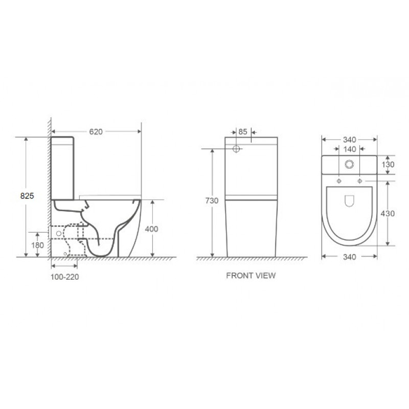 WW MERZBACH 011 XL GL-WT Унитаз компакт