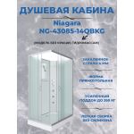 Душевая кабина Niagara NG-43085-14QBKG размер 100*80*200 см, низкий поддон 13 см