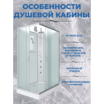 Душевая кабина Niagara NG-43185-14QBKTG размер 110*80*210 см, низкий поддон 13 см