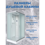 Душевая кабина Niagara NG-43285-14QP размер 120*80*215 см, низкий поддон 13 см