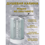 Душевая кабина Niagara NG-3302-14BKTG, размер 100*100*210 см, средний поддон 26 см