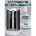 Душевая кабина Niagara NG-3502-14BKT размер 100*100*210 см, средний поддон 26 см