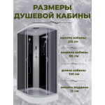 Душевая кабина Niagara NG-3512-14LP размер 120*80*215 см, низкий поддон 13 см