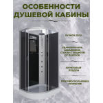 Душевая кабина Niagara NG-3512-14RBKTG размер 120*80*210 см, низкий поддон 13 см