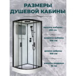 Душевая кабина Niagara Premium NG-6902-01D BLACK размер 100*100*220, низкий поддон 16 см