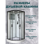 Душевая кабина Niagara Premium NG-6902-01GD BLACK размер 100*100*220, низкий поддон 16 см