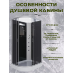 Душевая кабина Niagara NG-3512-14RBKG размер 120*80*200 см, низкий поддон 13 см