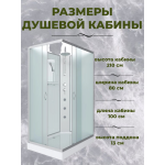 Душевая кабина Niagara NG-43085-14QBKTG размер 100*80*210 см, низкий поддон 13 см