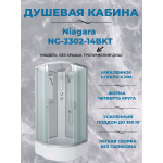 Душевая кабина Niagara NG-3302-14BKT, размер 100*100*210 см, средний поддон 26 см