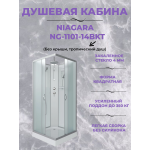 Душ.каб. NG-1101-14BKT (900х900х2100) низкий поддон(13см) стекло МАТОВОЕ 3 места с полкой
