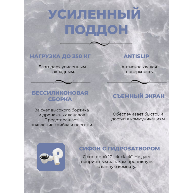 Душевая кабина Niagara NG-6709-14BK (1000х1000х2000), без крыши