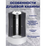 Душ.каб. Niagara Eco E100/40/TN/BK (1000х1000х1950) 4 места