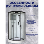 Душ.каб. NG-6901-01 BLACK (900х900х2100) низкий поддон (16 см), стекло ТОНИРОВАННОЕ, 4 места