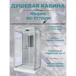 Душ.каб. NG-7772QW (1200x900х2100) низкий поддон стенки СЕРЕБРО 4 места