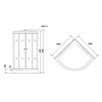 Душевая кабина Niagara NG-3504-14BLACK размер 90*90*215 см, средний поддон 26 см