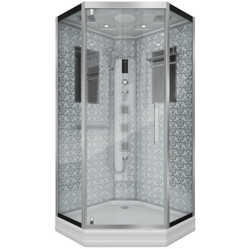Душевая кабина Niagara Lux 7717W размер 100*100*215 см, низкий поддон 15 см
