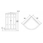 Душевая кабина Niagara Eco NG-4501-14 BLACK размер 90*90*215 см, низкий поддон 13 см
