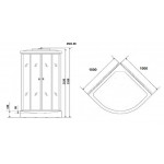 Душевая кабина Niagara NG-4502-14, размер 100*100*215 см, низкий поддон 13 см
