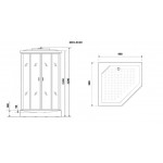 Душевая кабина Niagara Premium NG-6001-01GD размер 90*90*220 см, низкий поддон 16 см
