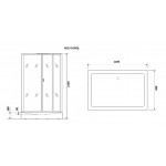 Душевая кабина Niagara Premium NG-6012-01GQL размер 120*80*210, низкий поддон 16 см