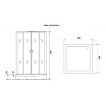 Душевая кабина Niagara Premium NG-6901-01GQ BLACK размер 90*90*210, низкий поддон 16 см